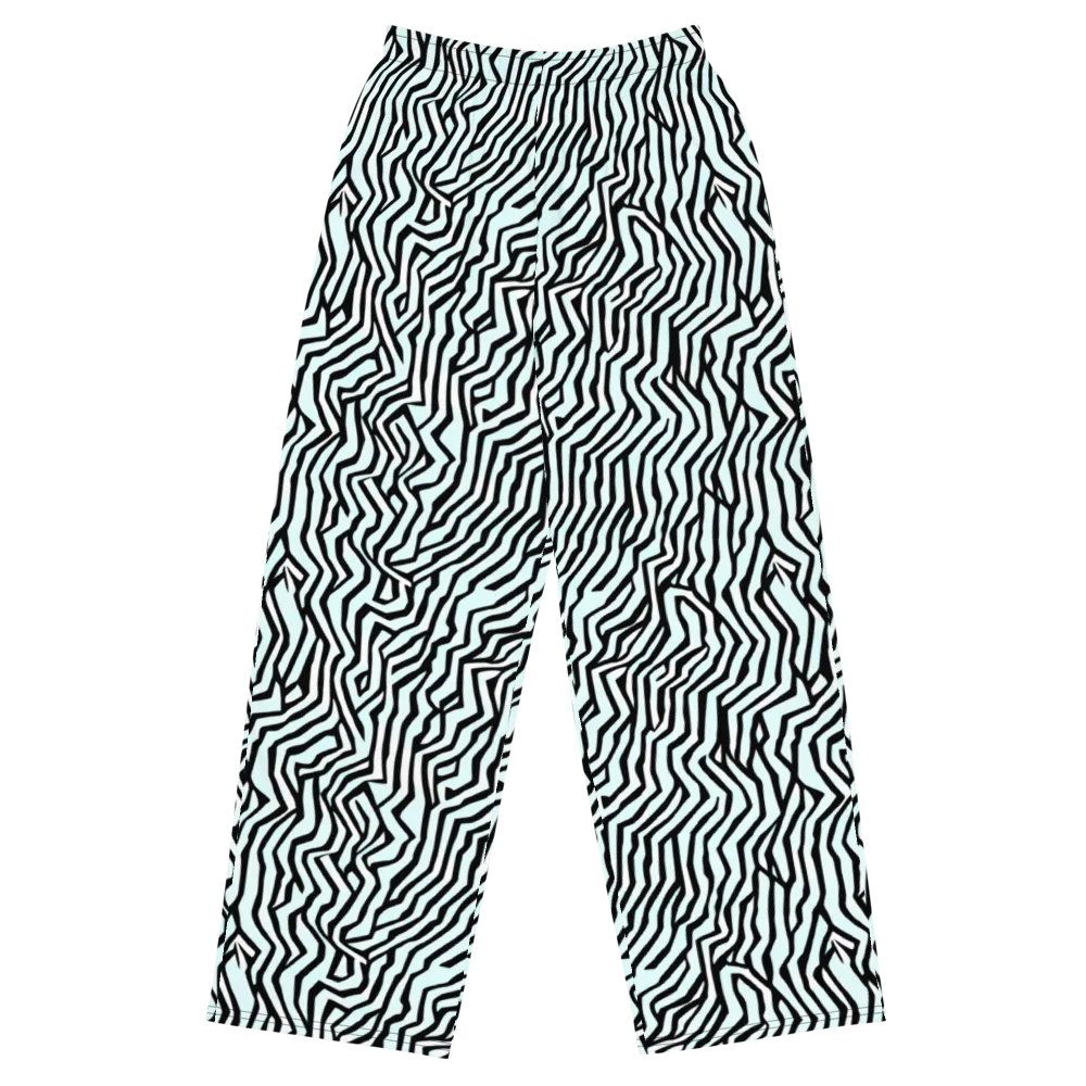 Echoing Stripes on Wide-Leg Pants — Front