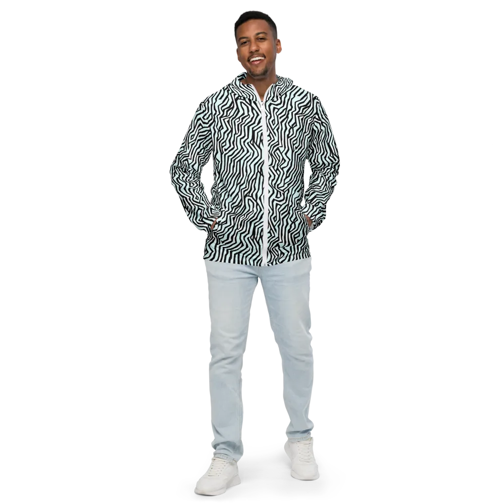 Echoing Stripes on Men's Windbreaker — Front