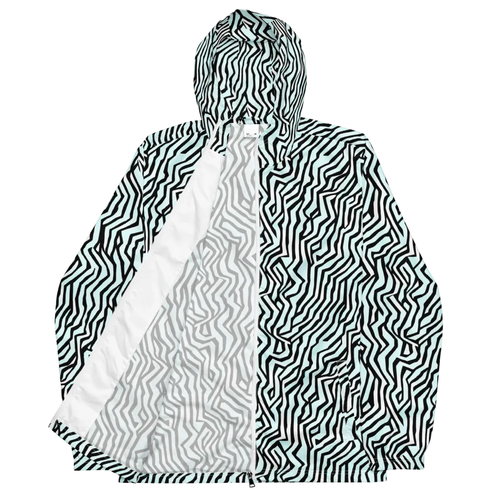 Echoing Stripes on Men's Windbreaker — Front