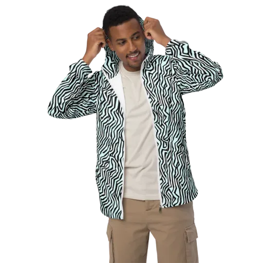 Echoing Stripes on a Men's Windbreaker