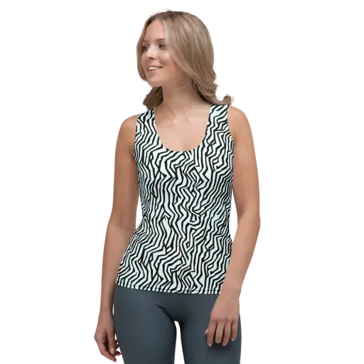 Echoing Stripes on a Women's Tank Top