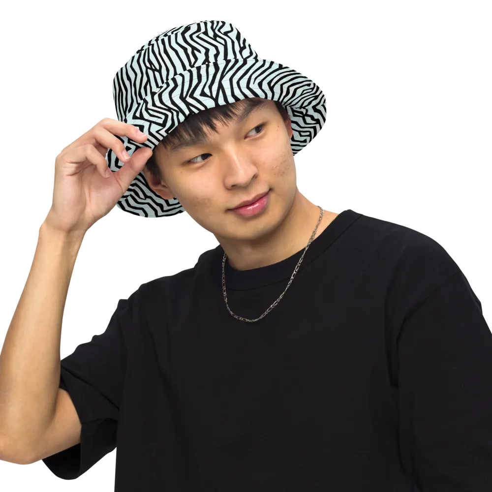 Echoing Stripes on Reversible Bucket Hat — Front Inside