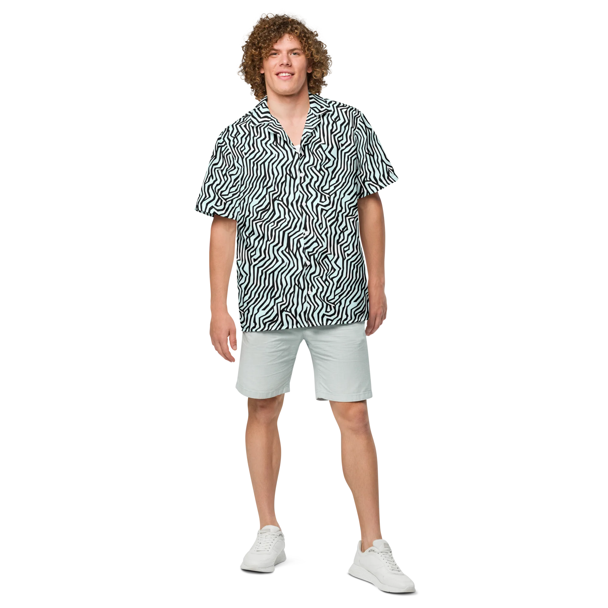 Echoing Stripes on Button Shirt — Front