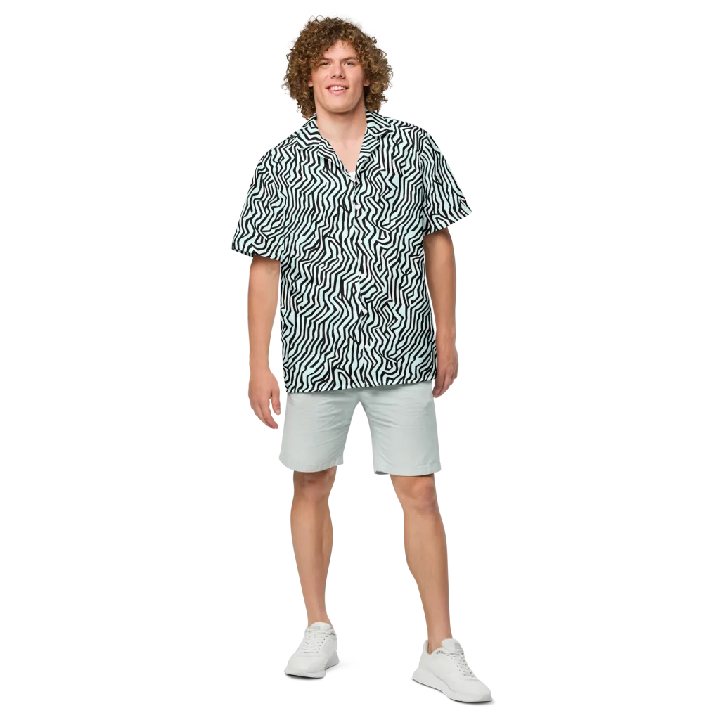 Echoing Stripes on Button Shirt — Front