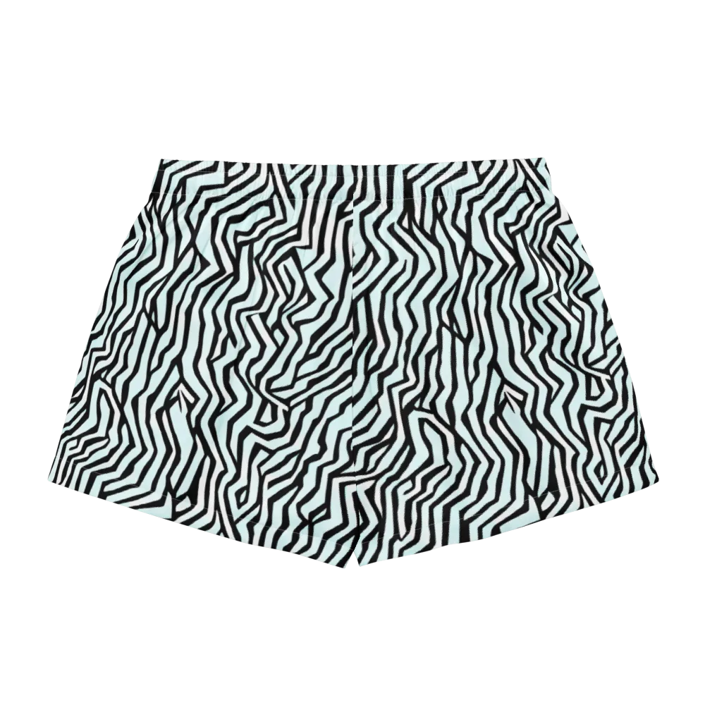 Echoing Stripes on Women's Pajama Shorts — Back