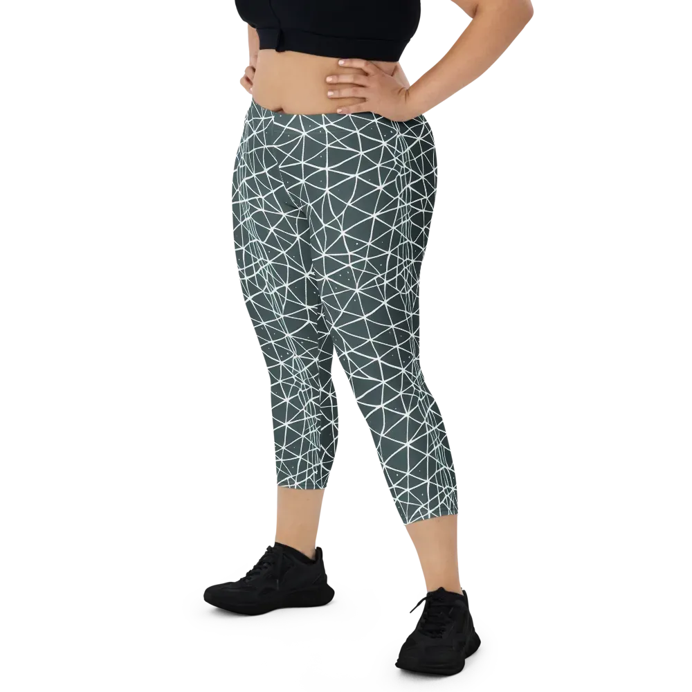 Infinite Interplay on Capri Leggings — Front