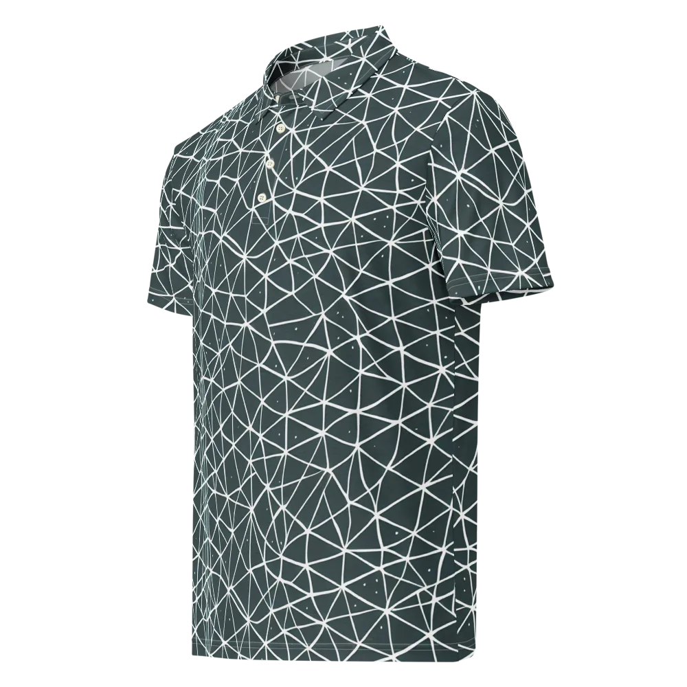 Infinite Interplay on Men's Slim Fit Polo Shirt — Left Front