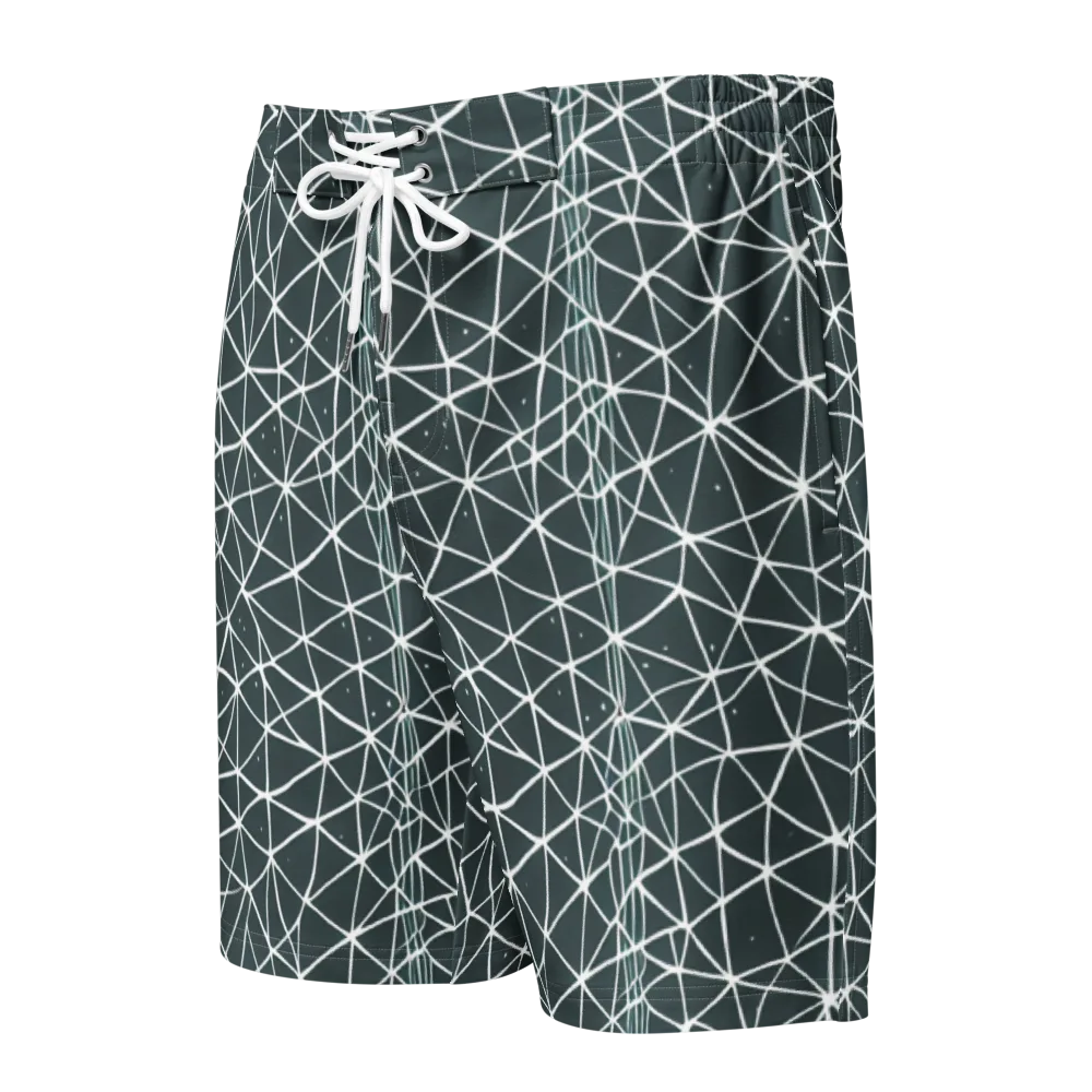 Infinite Interplay on Men's Board Shorts — Front