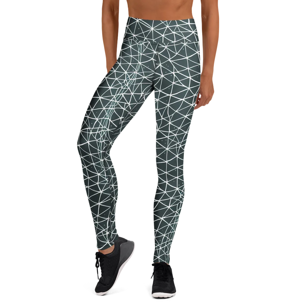 Infinite Interplay on Yoga Leggings — Front