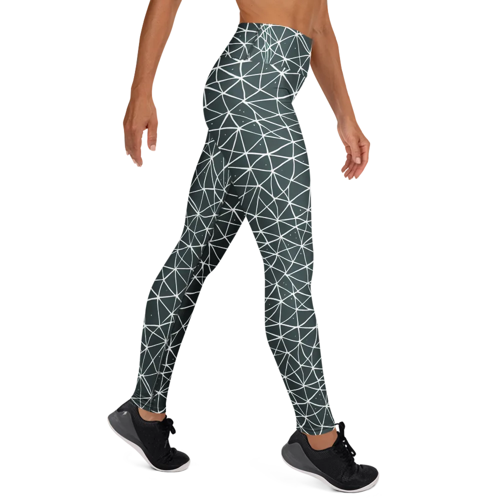 Infinite Interplay on Yoga Leggings — Right