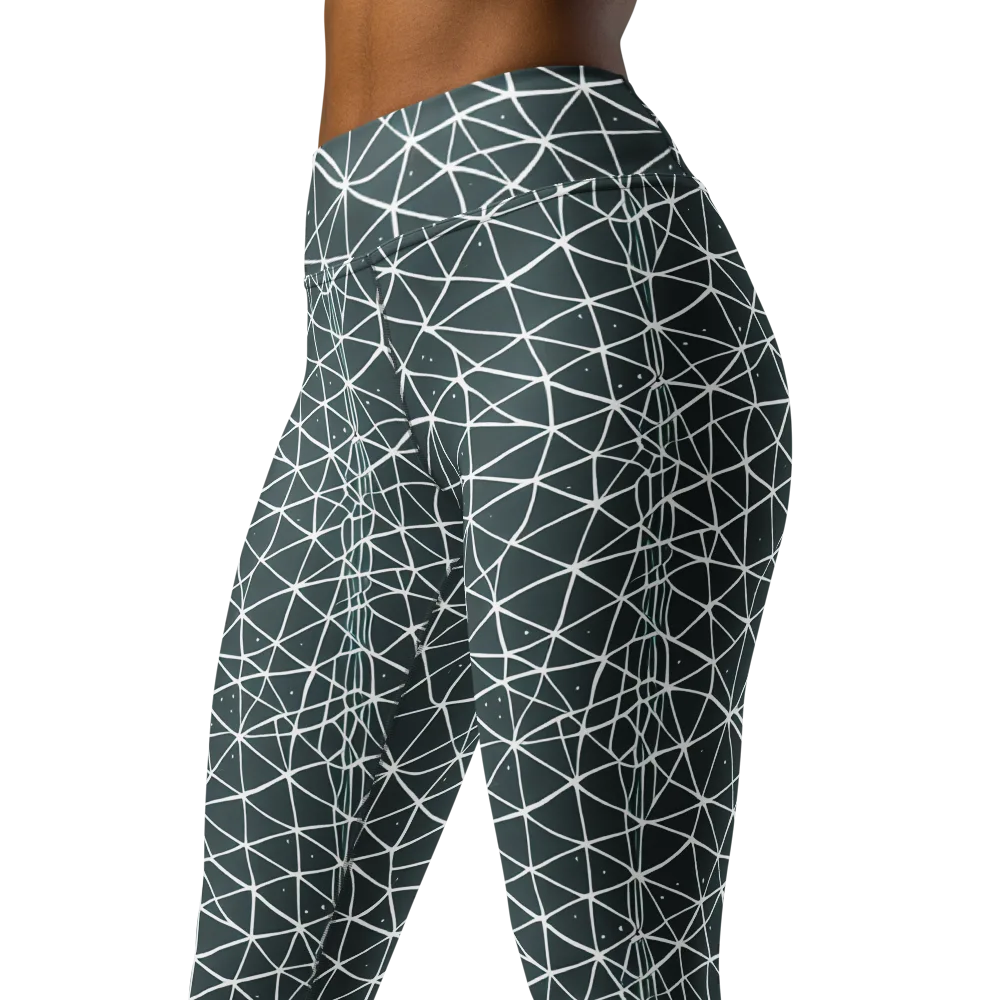 Infinite Interplay on Yoga Leggings — Left Front