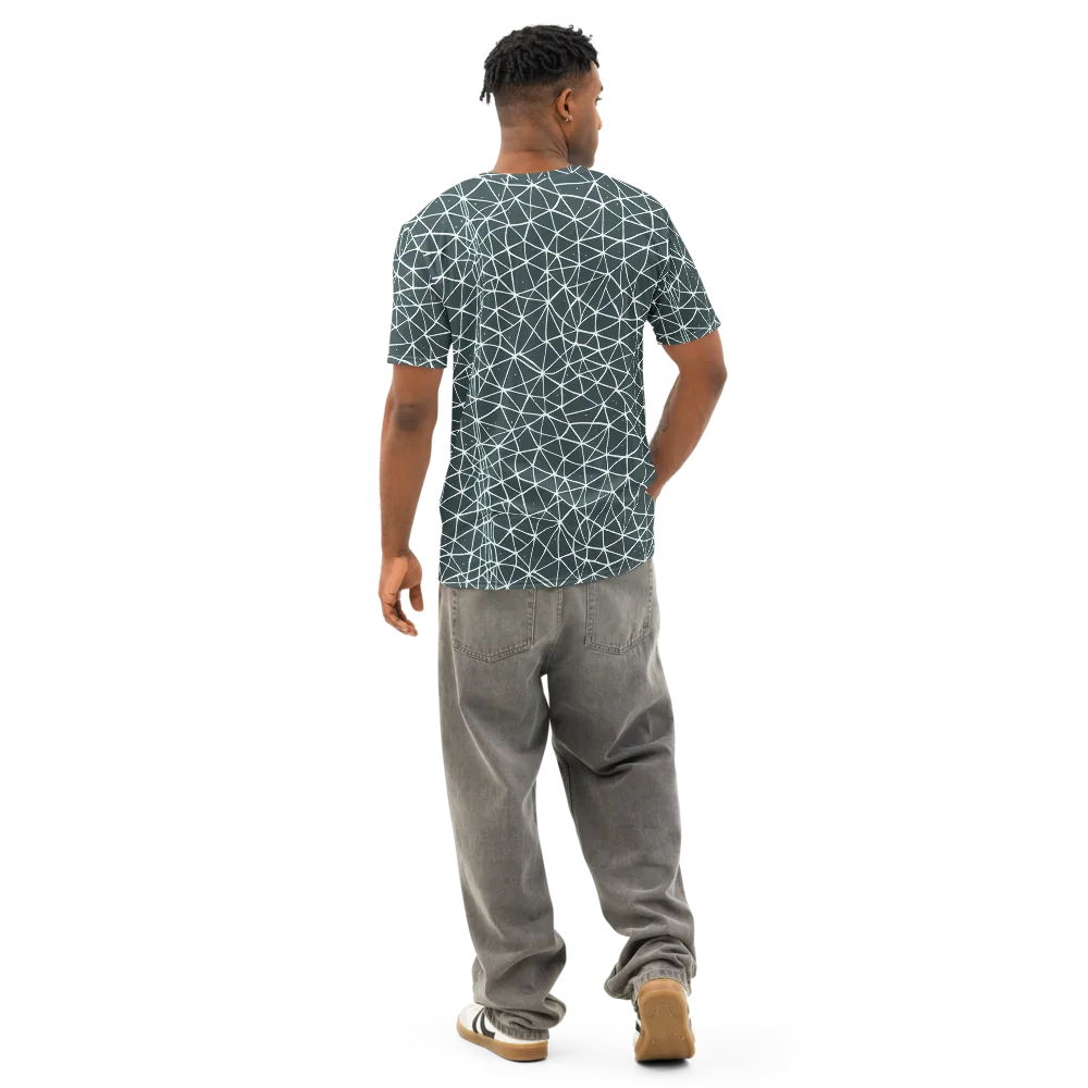Infinite Interplay on Men's Cotton Crew Neck T-Shirt — Back