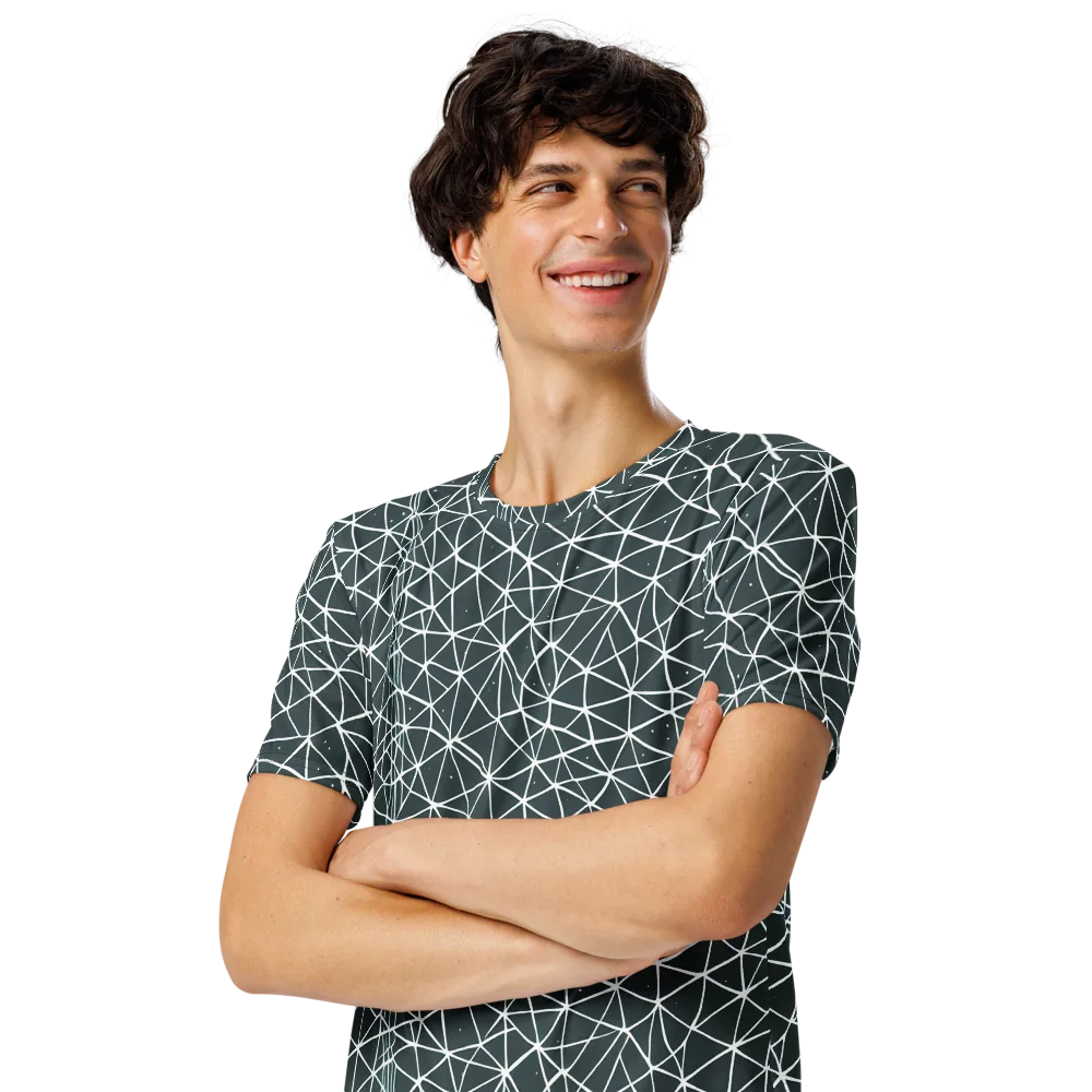 Infinite Interplay on Men's Crew Neck T-Shirt — Left Front
