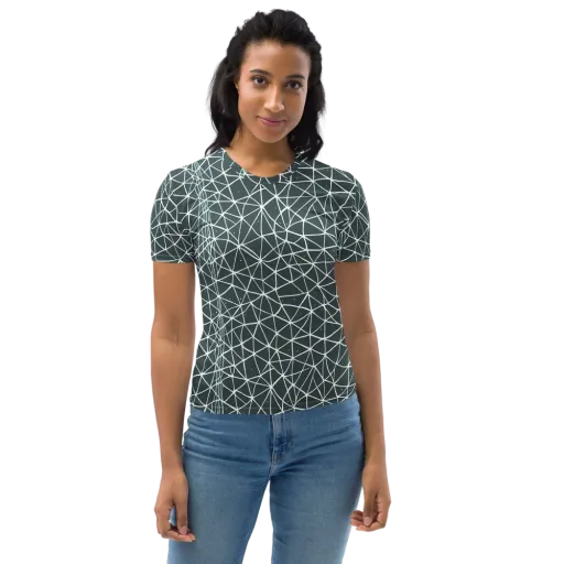 Infinite Interplay on a Women's Crew Neck T-Shirt