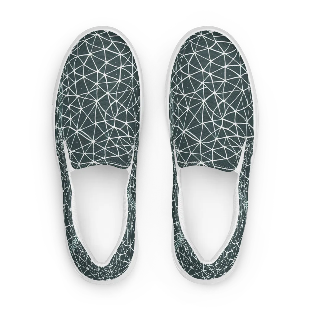 Infinite Interplay on Men's Slip-On Canvas Shoes — Front