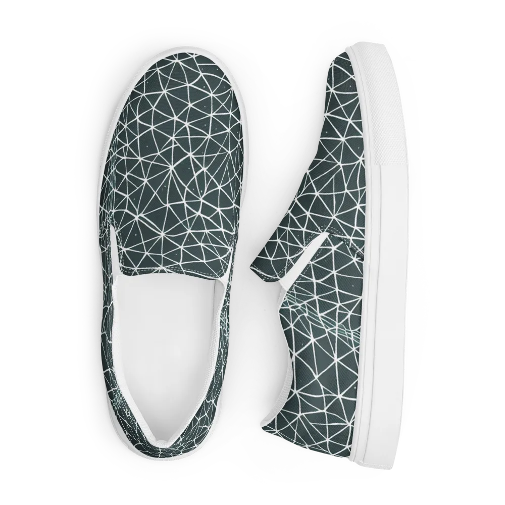 Infinite Interplay on Men's Slip-On Canvas Shoes — Front