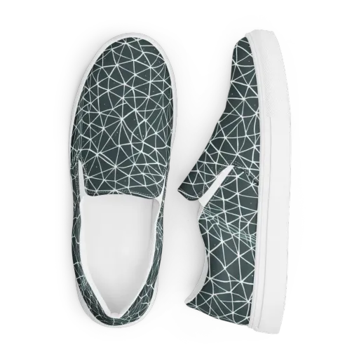 Infinite Interplay on a Men's Slip-On Canvas Shoes
