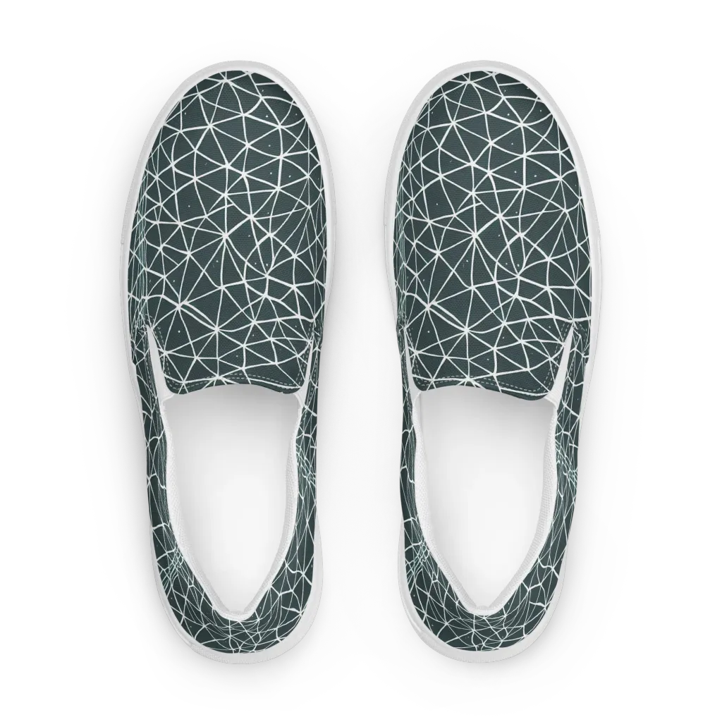 Infinite Interplay on Women's Slip-On Canvas Shoes — Front