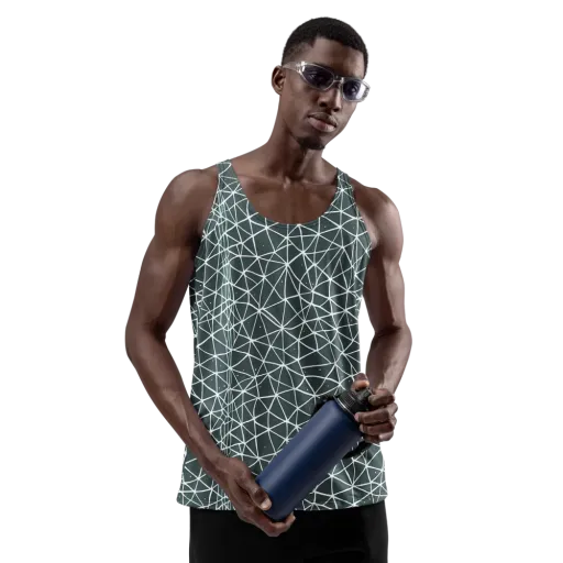 Infinite Interplay on a Men's Tank Top