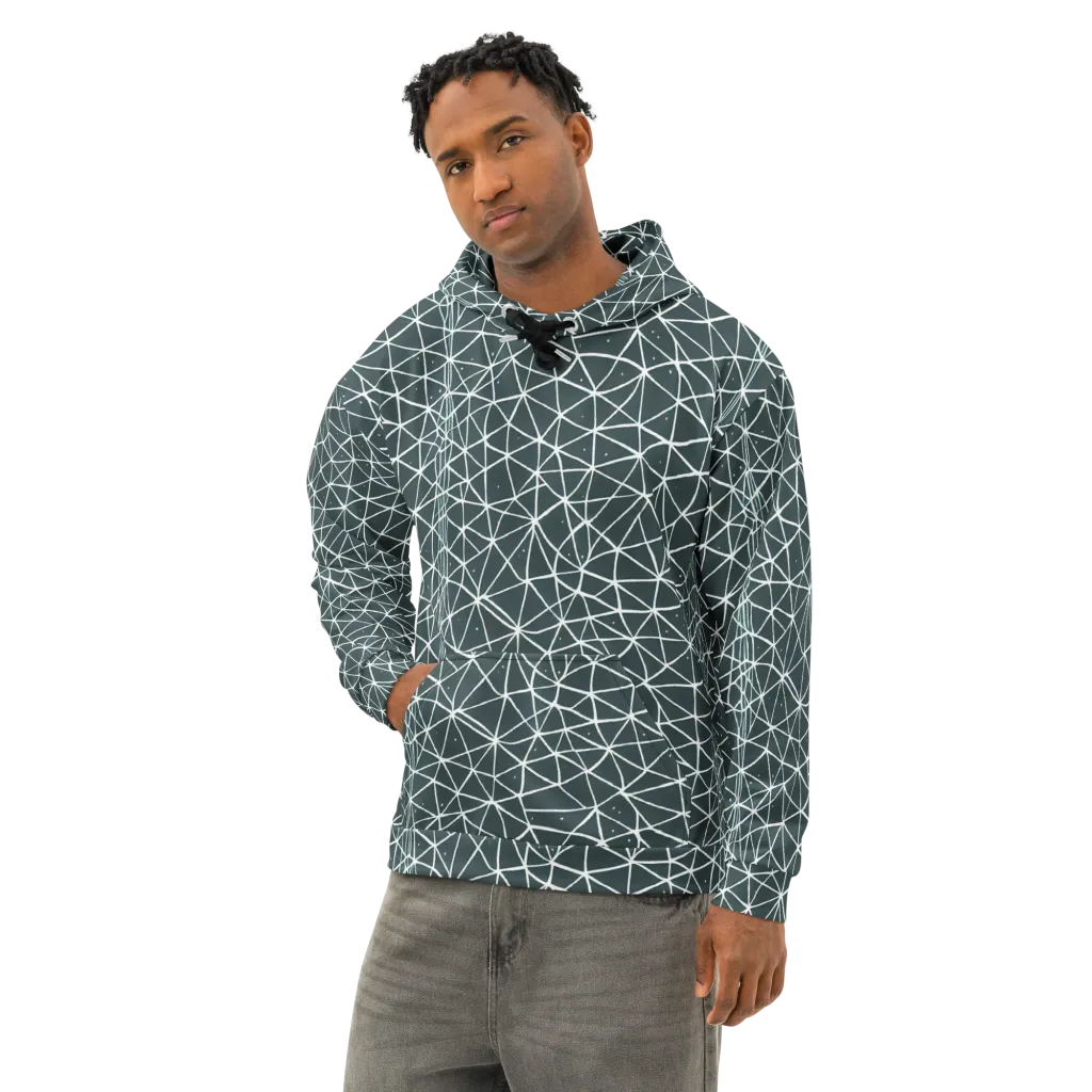 Infinite Interplay on Cotton Hoodie — Left Front