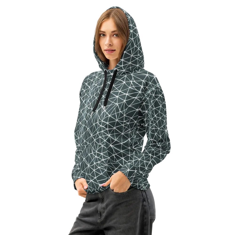 Infinite Interplay on Cotton Hoodie — Left Front