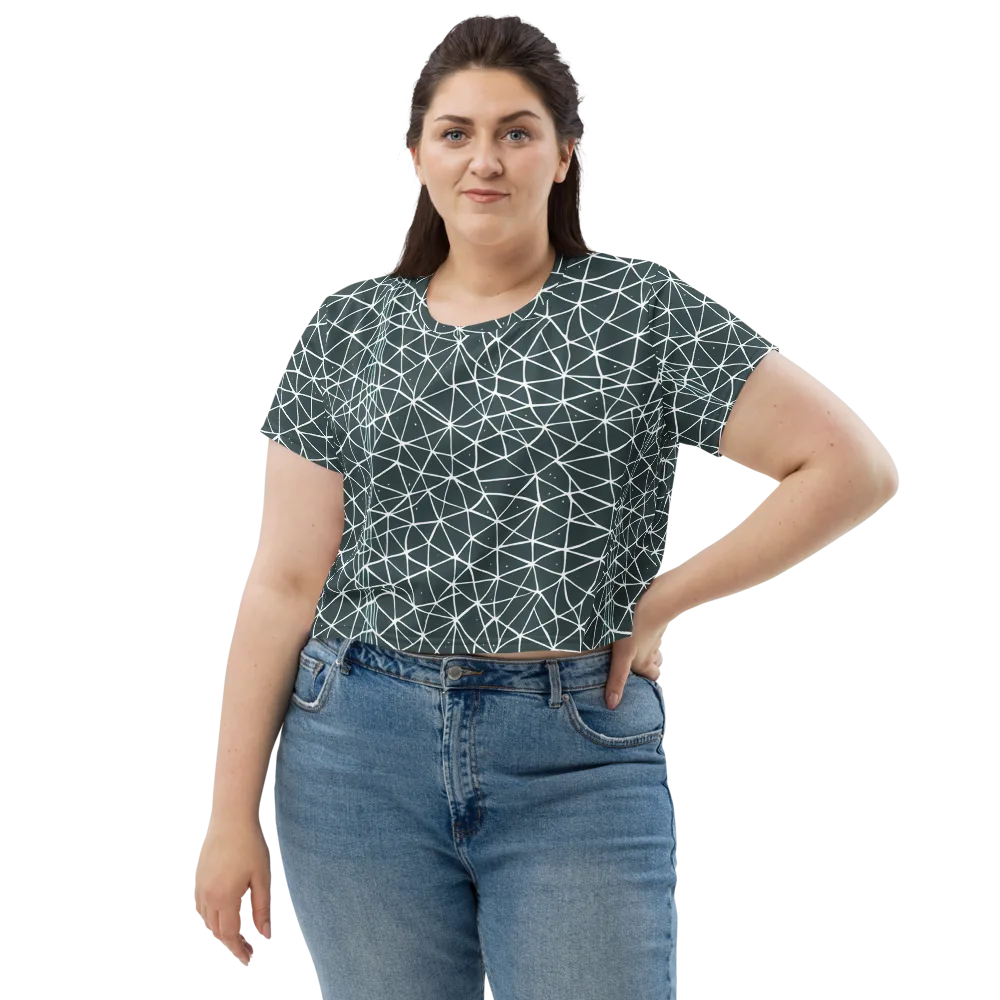 Infinite Interplay on Crop Tee — Front