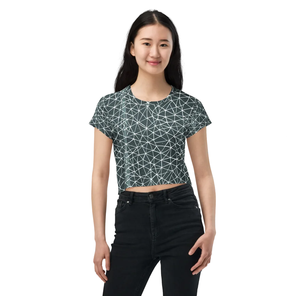 Infinite Interplay on Crop Tee — Front