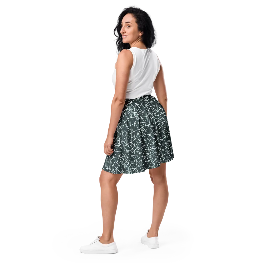 Infinite Interplay on Skater Skirt — Back