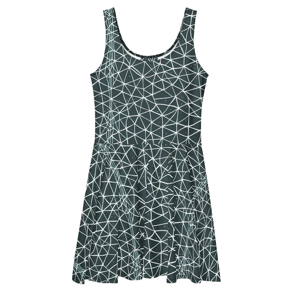 Infinite Interplay on Skater Dress — Front