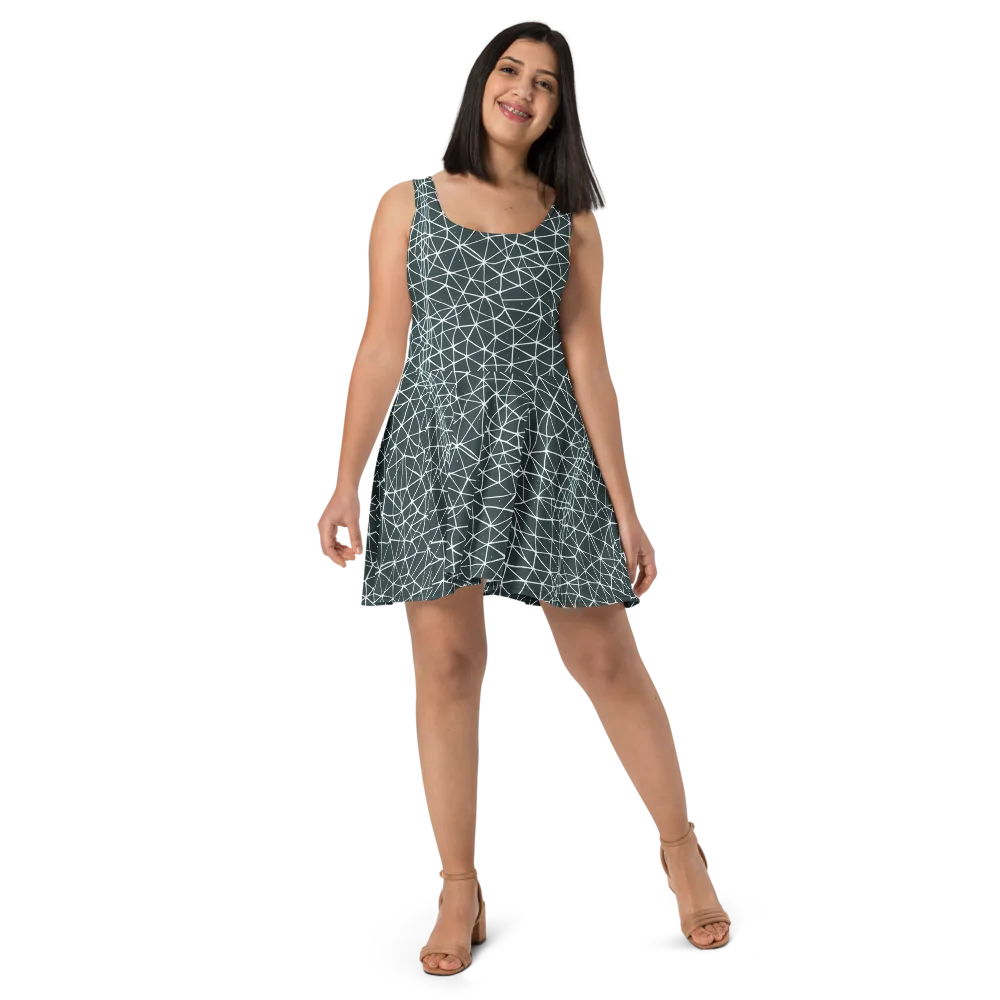 Infinite Interplay on Skater Dress — Front