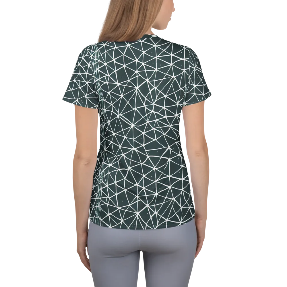 Infinite Interplay on Women's Athletic T-Shirt — Back