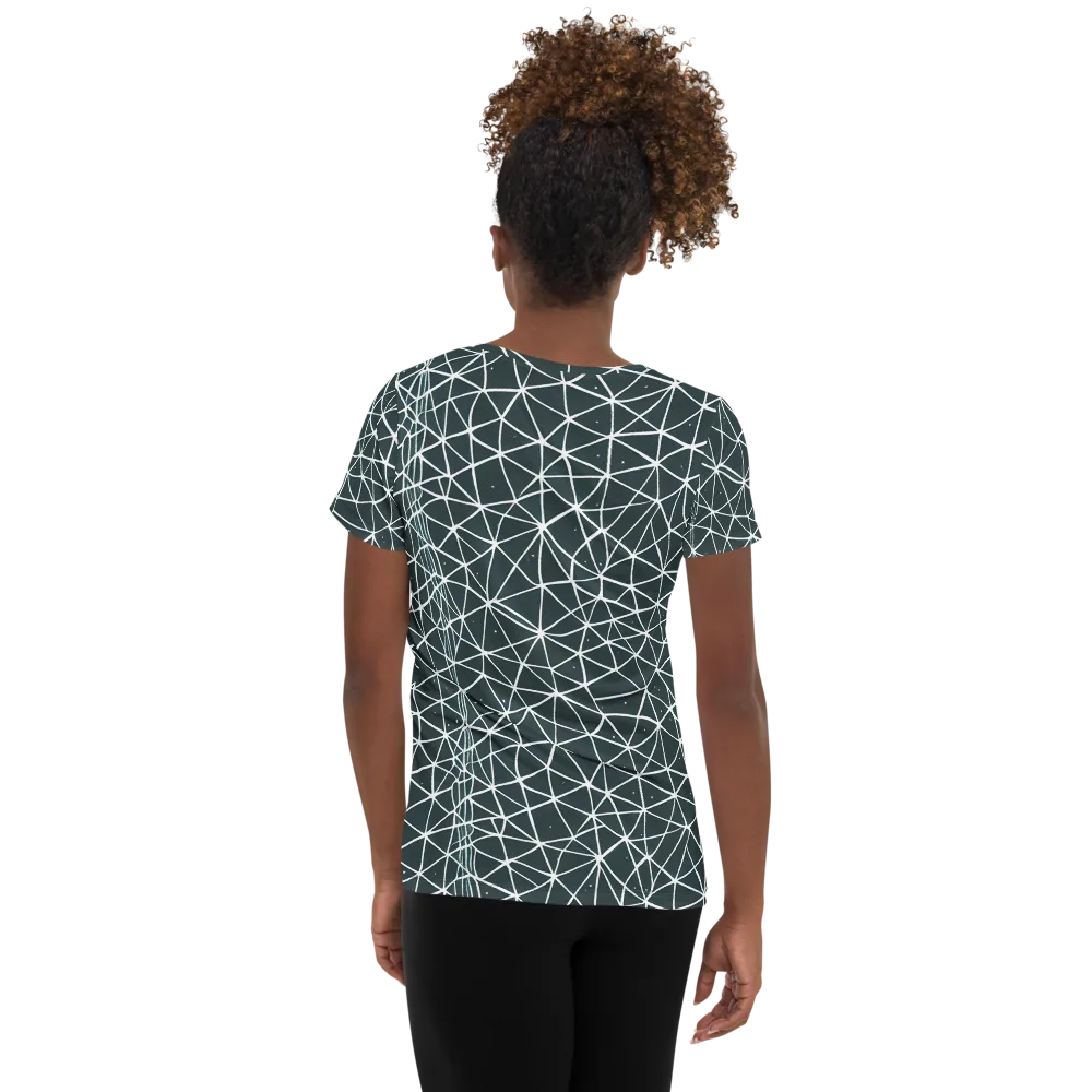 Infinite Interplay on Women's Athletic T-Shirt — Back