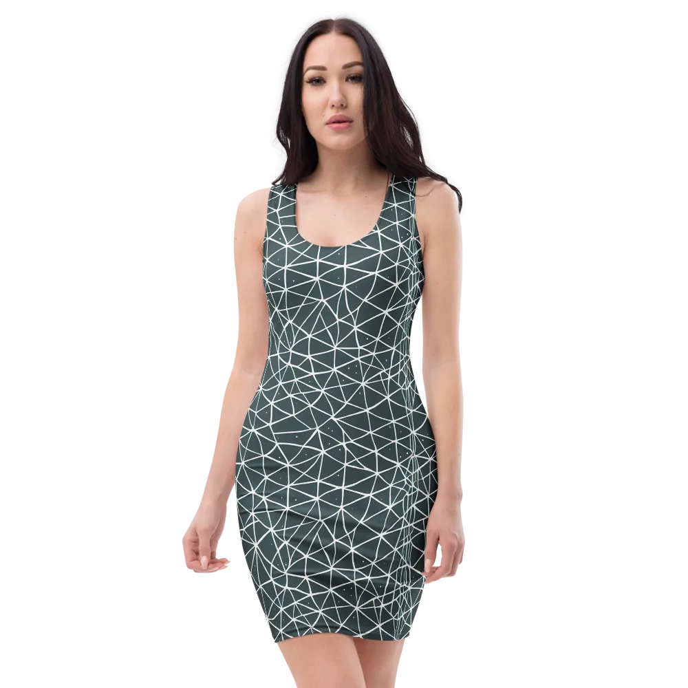Infinite Interplay on Bodycon Dress — Front