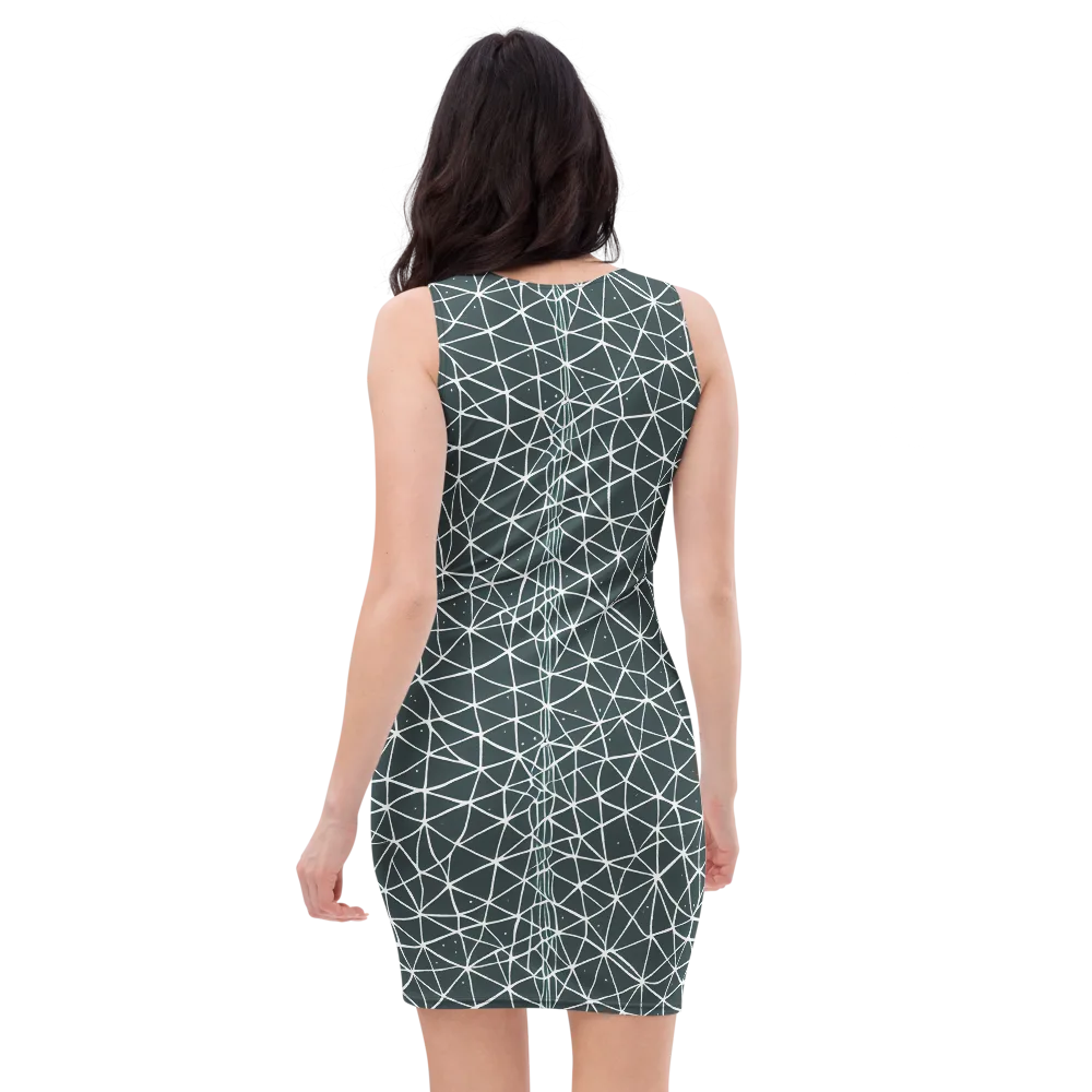Infinite Interplay on Bodycon Dress — Back