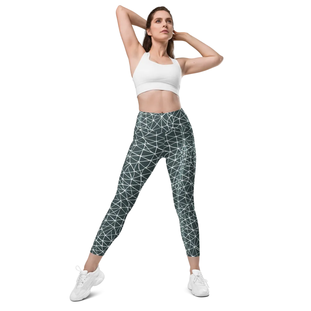 Infinite Interplay on Leggings with Pockets — Front