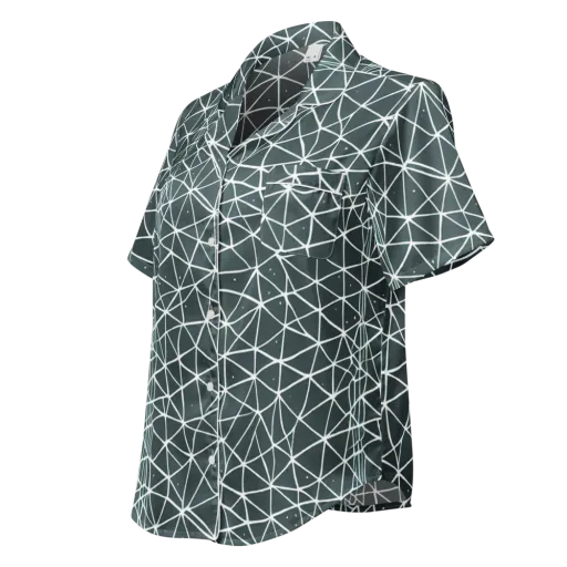 Infinite Interplay on a Women's Short Sleeve Pajama Top