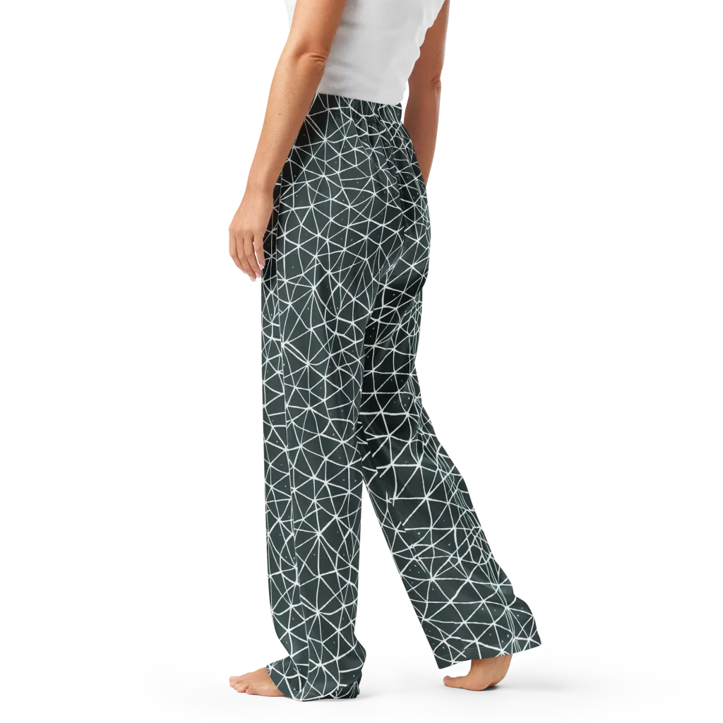 Infinite Interplay on Women's Pajama Pants — Left
