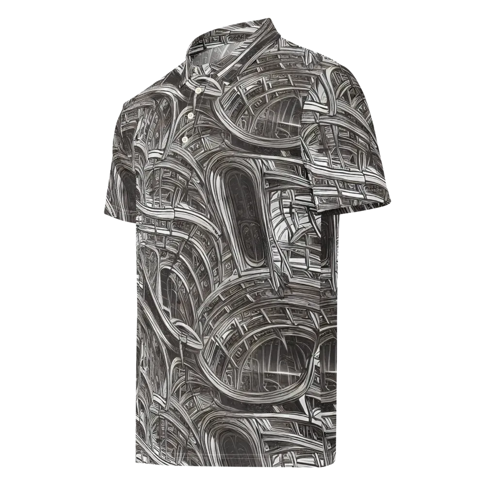 Piranesi's Dream on Men's Slim Fit Polo Shirt — Left Front
