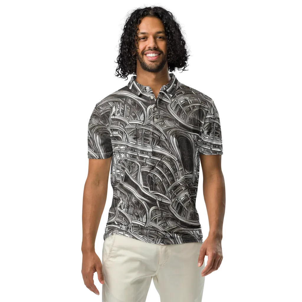 Piranesi's Dream on Men's Slim Fit Polo Shirt — Front