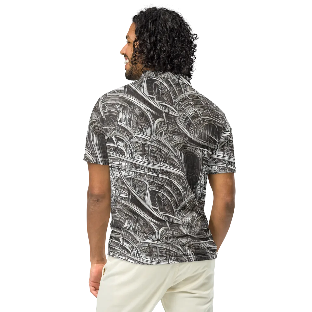 Piranesi's Dream on Men's Slim Fit Polo Shirt — Back