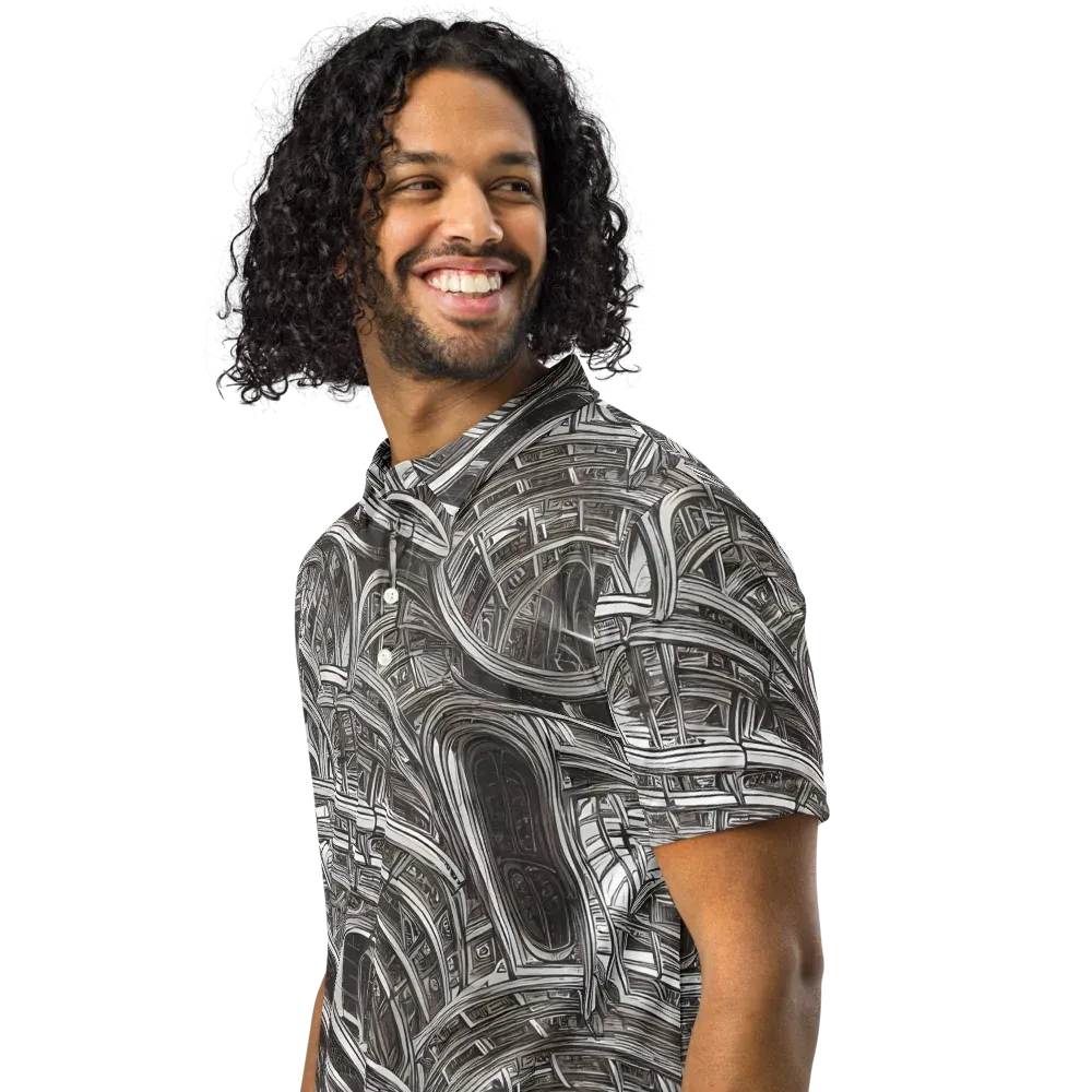 Piranesi's Dream on Men's Slim Fit Polo Shirt — Left Front