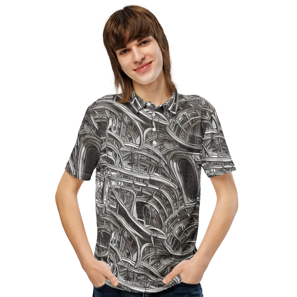 Piranesi's Dream on Men's Slim Fit Polo Shirt — Front