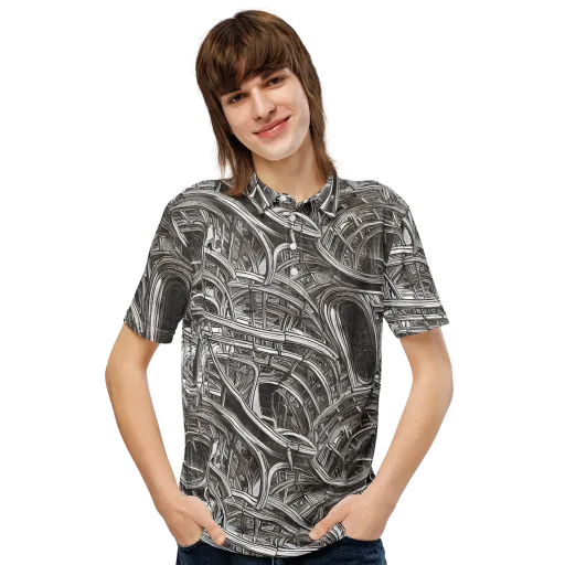 Piranesi's Dream on a Men's Slim Fit Polo Shirt