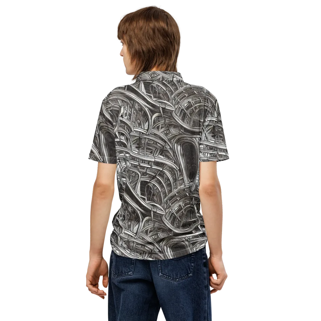 Piranesi's Dream on Men's Slim Fit Polo Shirt — Back