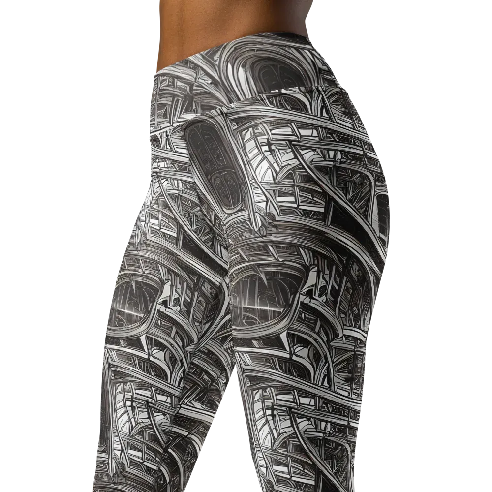 Piranesi's Dream on Yoga Leggings — Left Front