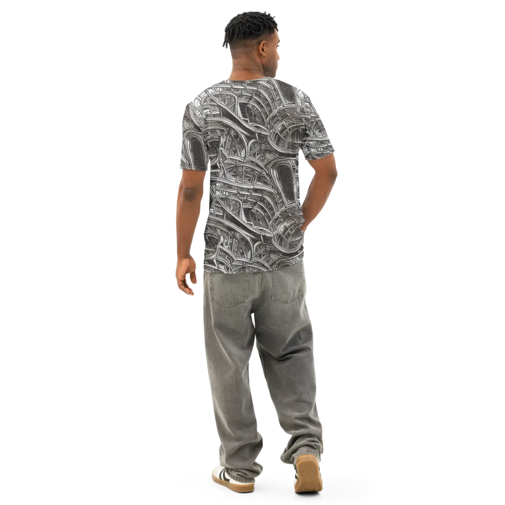Piranesi's Dream on Men's Cotton Crew Neck T-Shirt — Back