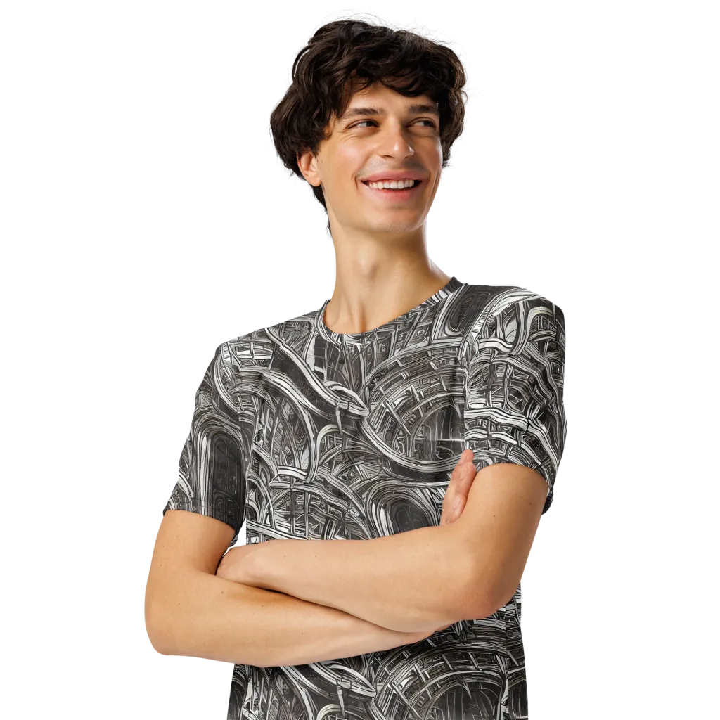 Piranesi's Dream on Men's Crew Neck T-Shirt — Left Front