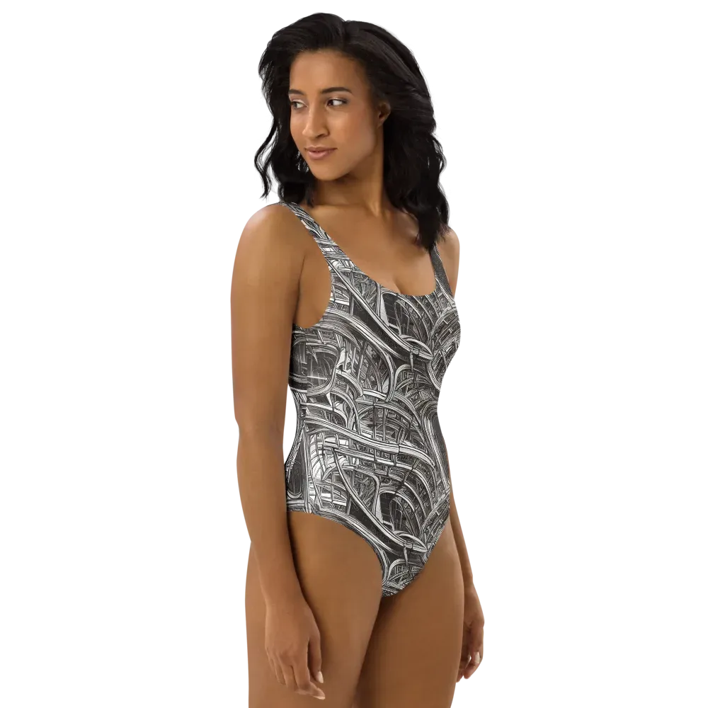 Piranesi's Dream on One-Piece Swimsuit — Right