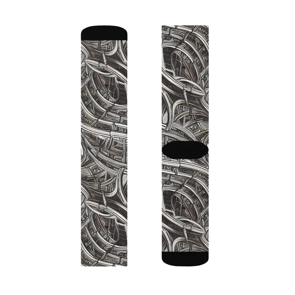 Piranesi's Dream on Socks — Left Sock