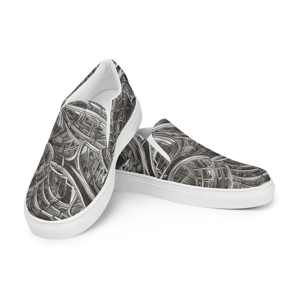 Piranesi's Dream on Women's Slip-On Canvas Shoes — Left Front